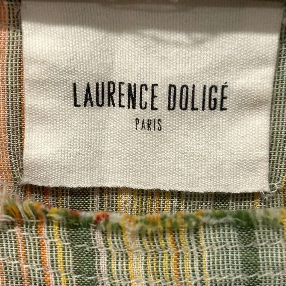 Laurence Dolige Paris 100% Cotton Striped Ruffle Dress, romantic whimsical, Sz 0 - Picture 11 of 13